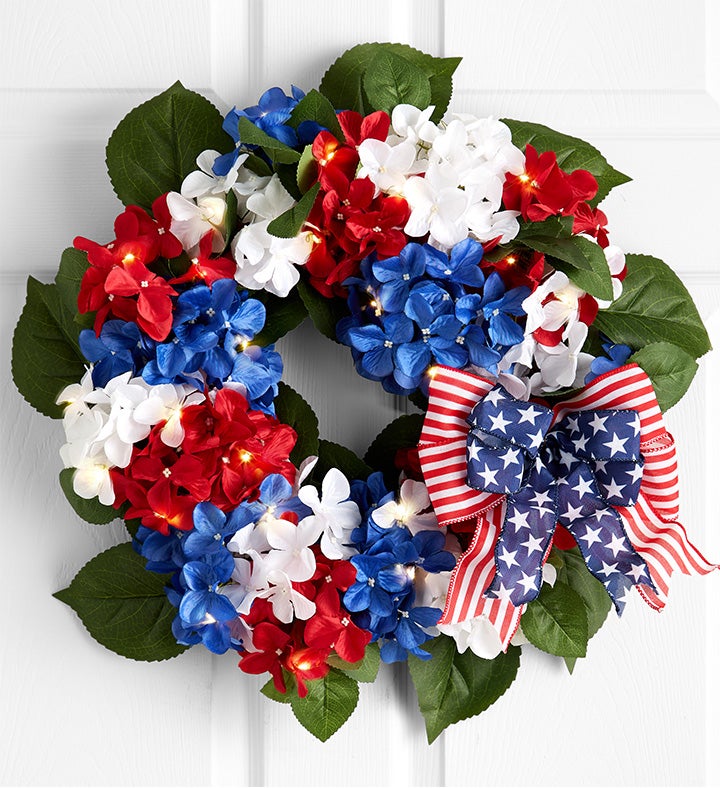 Red, White and Beautiful Wreath-22”