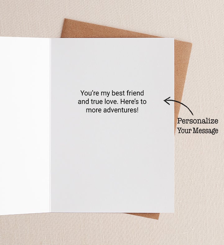 Paper Plane Heart Anniversary Greeting Card