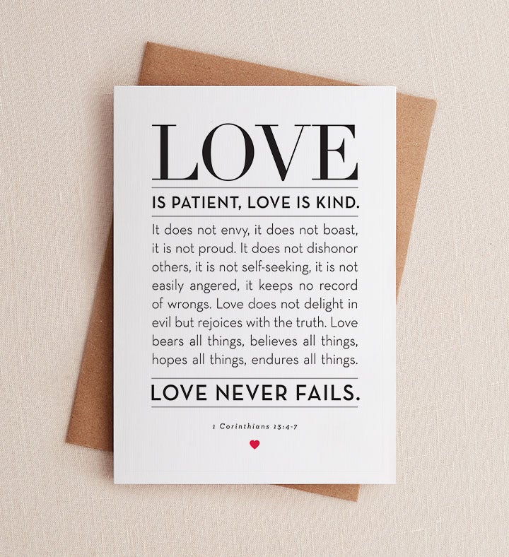 Love Is Patient Anniversary Greeting Card