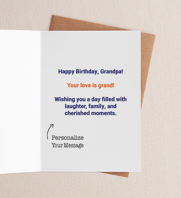 Grandpa Mustache Birthday Greeting Card