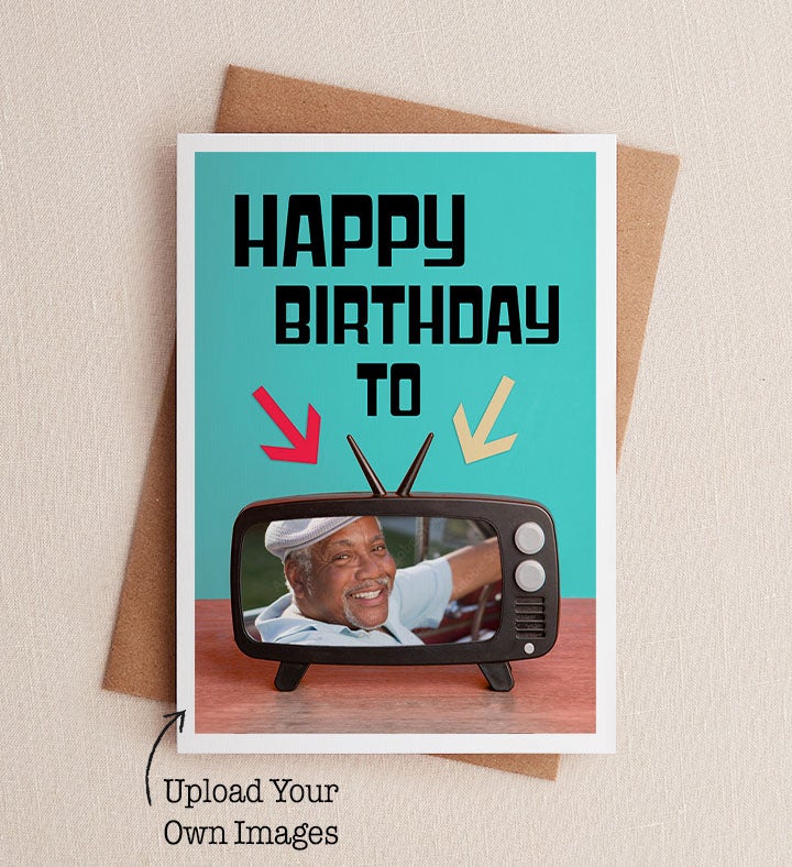 Birthday Television Set Birthday Greeting Card