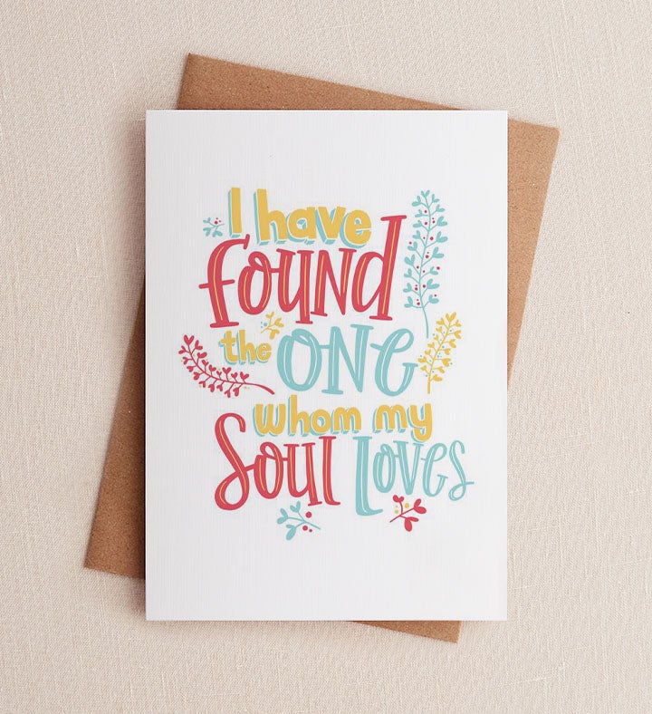 The One My Soul Loves Wedding Greeting Card