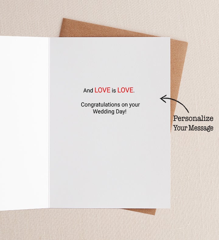 Love Always Wins Wedding Greeting Card