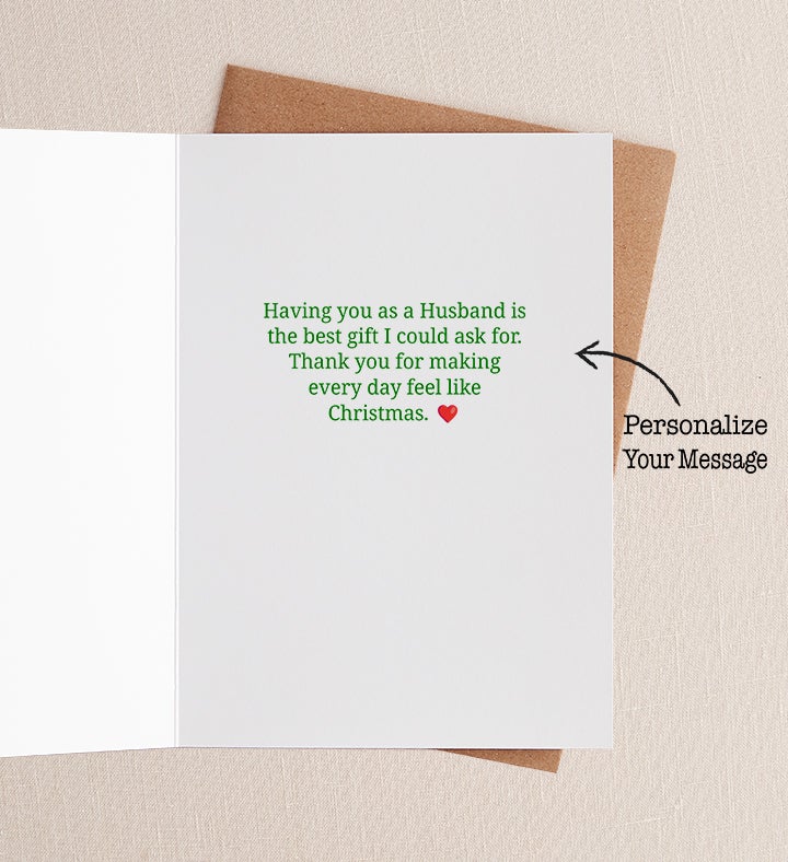 Remarkable Husband Christmas Greeting Card