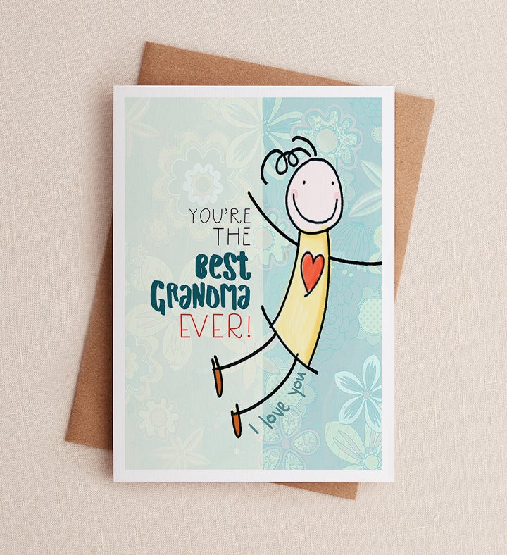 The Best Grandma Grandparents Day Greeting Card