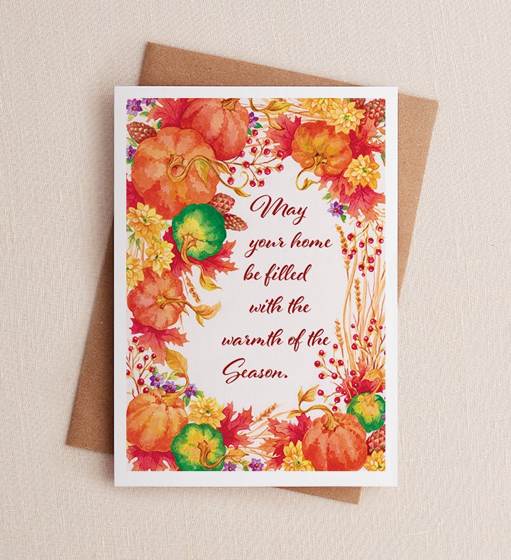 Warm Home Thanksgiving Greeting Card