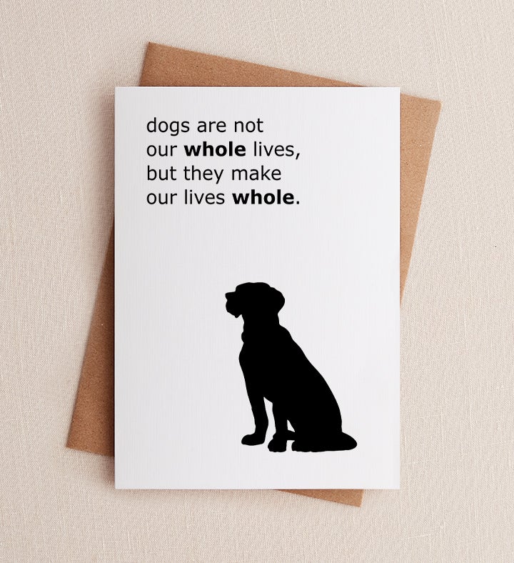 Dog Sympathy Greeting Card