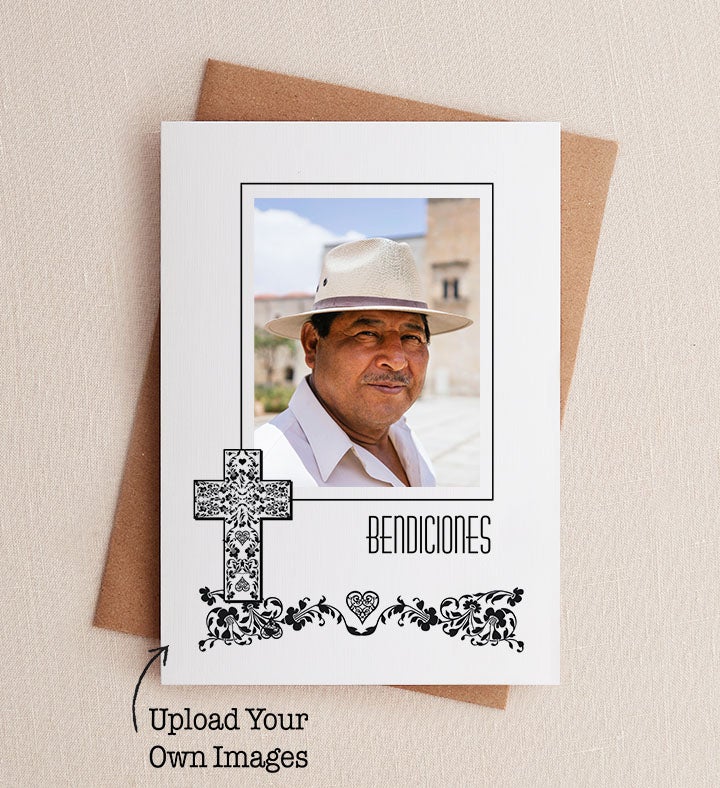 1-800-Flowers Everyday Gift Delivery Bendiciones Photo Sympathy Greeting Card