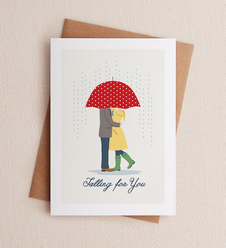 Falling For You Love & Romance Greeting Card