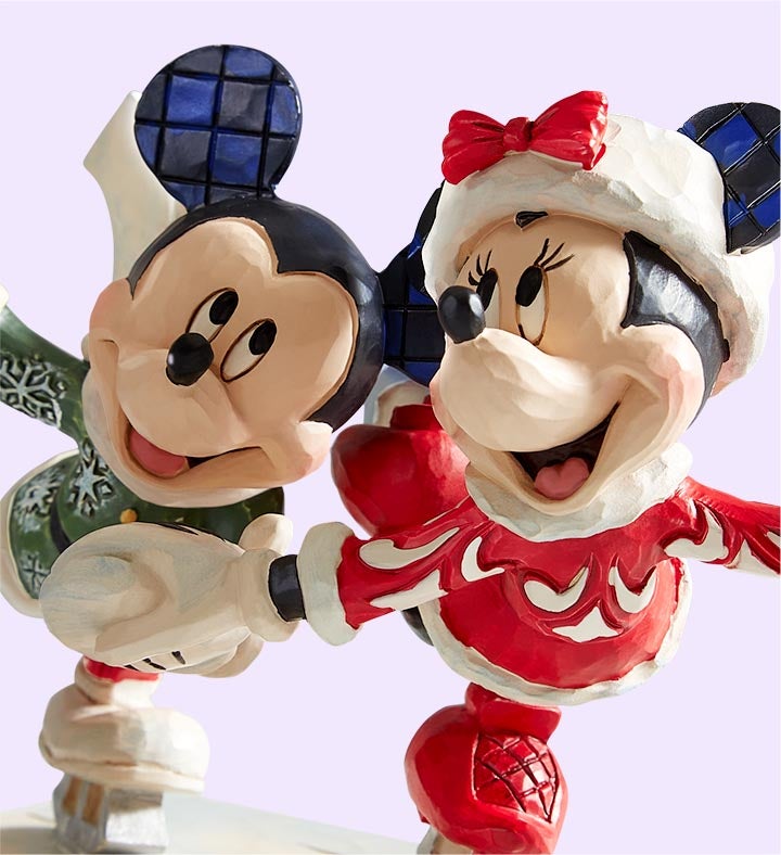 Mickey & Minnie Ice Skating by Jim Shore 