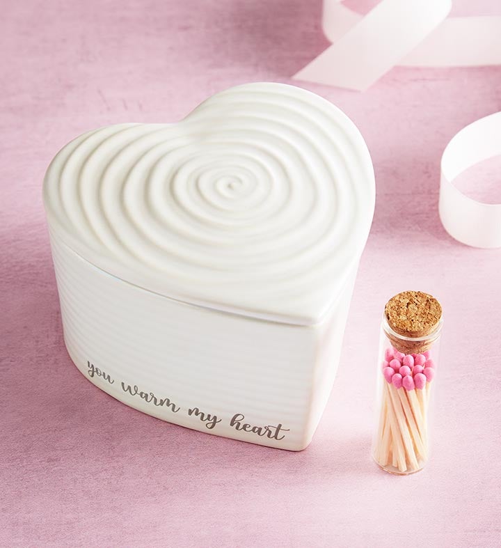 You Warm My Heart Wax Reveal Candle & Matches