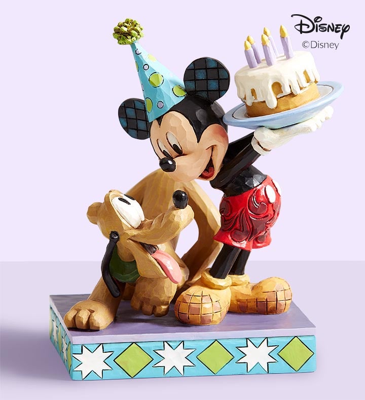 Mickey & Pluto Birthday by Jim Shore