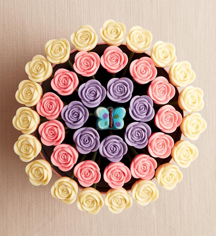 Fleur De Chocolate® Belgian Chocolate Roses - Butterfly Blooms