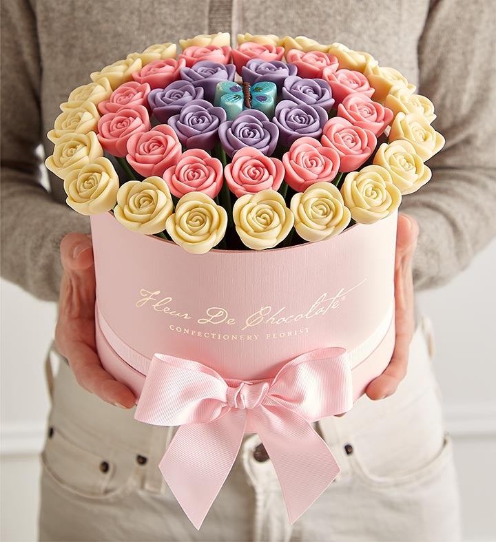 Fleur De Chocolate® Belgian Chocolate Roses - Butterfly Blooms