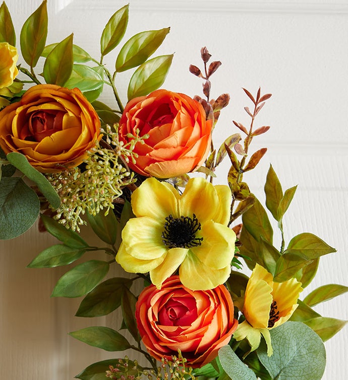Radiant Anemone & Ranunculus Wreath