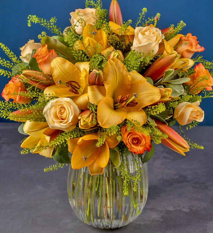 Peach Lily and Rose