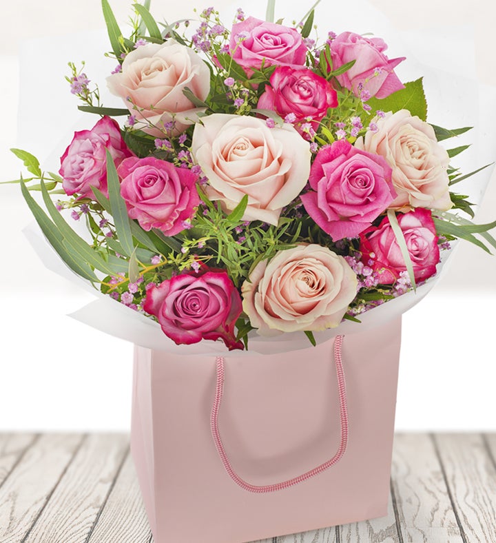 Dozen Pink Roses