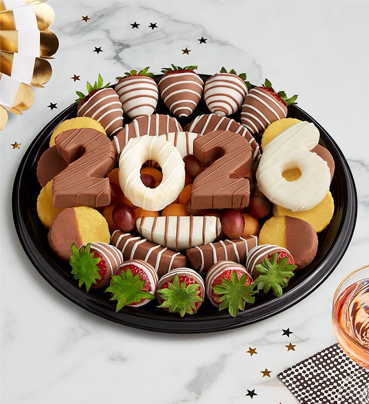 Cheers to the New Year Dipped Fruit Platter