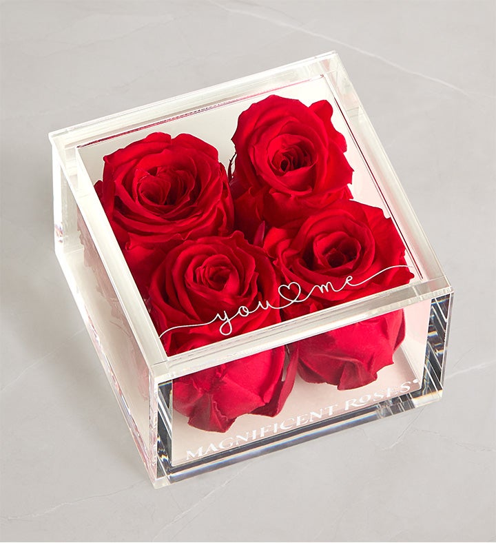 Magnificent Roses® Preserved You & Me Rose Box