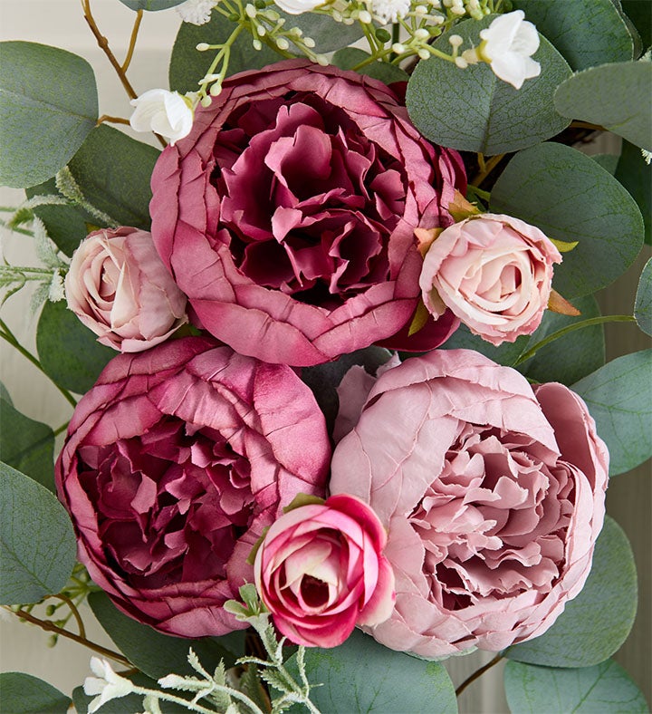 Blooming Peonies Wreath 24"