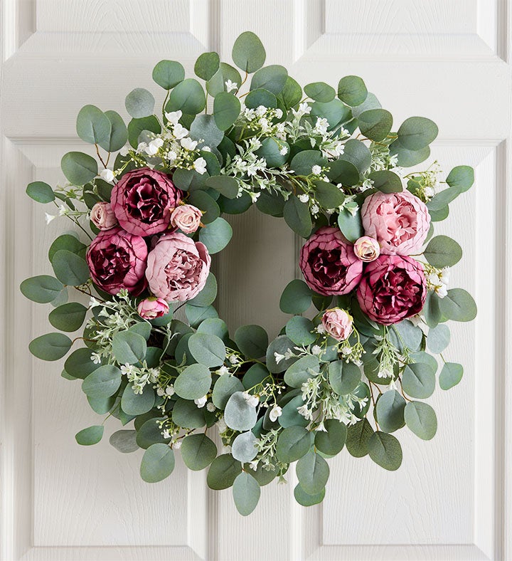 Blooming Peonies Wreath 24"