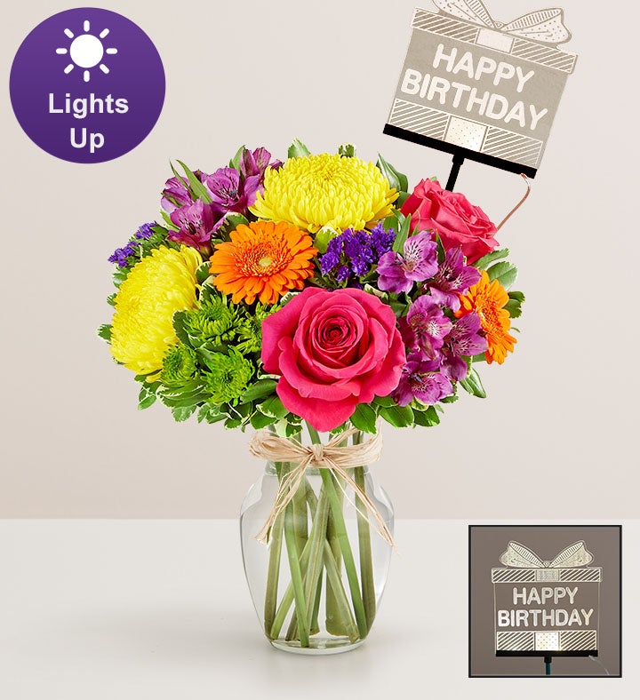Fields of Europe® Celebration with Happy Birthday LED Pick