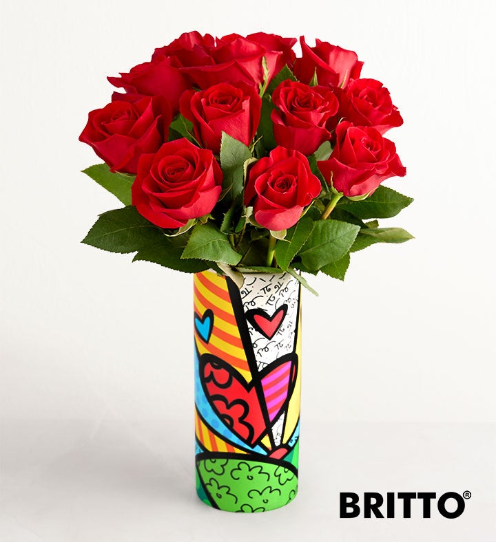 【Fiore】 heart tok ♥2colors BRITTO® Heartburst Bouquet | 1800Flowers.com