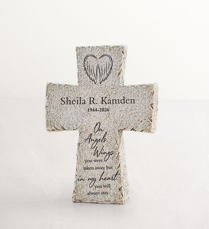 flowermemoryページ Memory Garden Bouquet with Personalized Cross | 1800Flowers