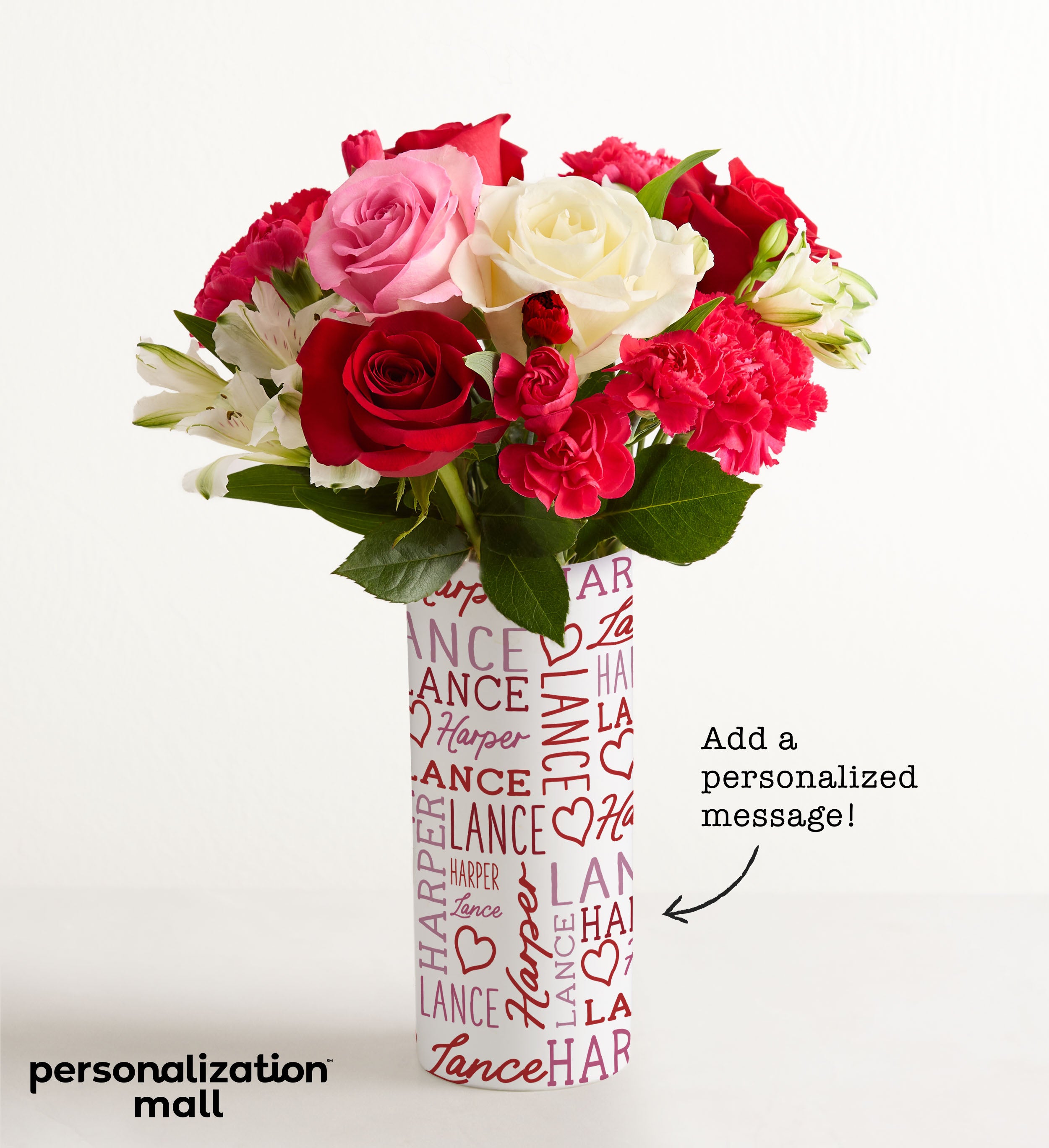Better Together Bouquet with Personalized Vase