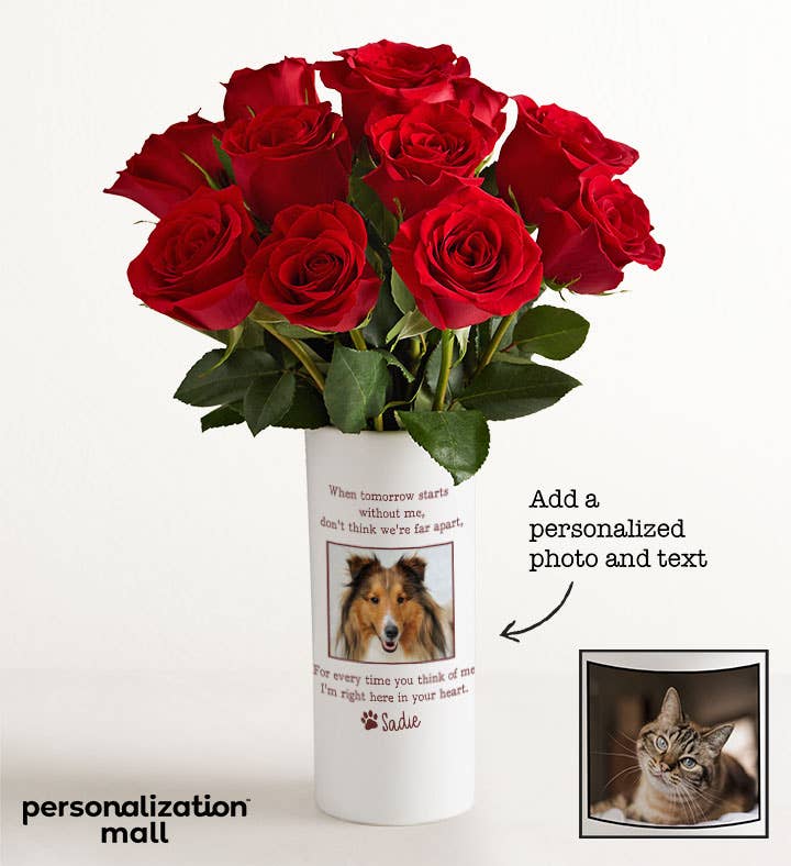 with One Dozen Red Roses