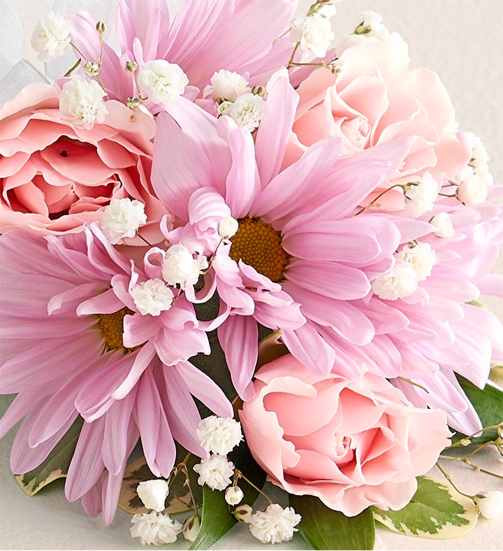 Lavender Daisy & Pink Spray Corsage and Boutonniere | 1800Flowers