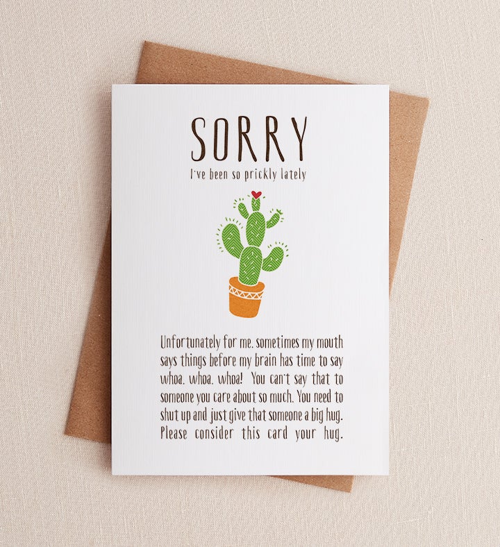 Prickly I'm Sorry Greeting Card