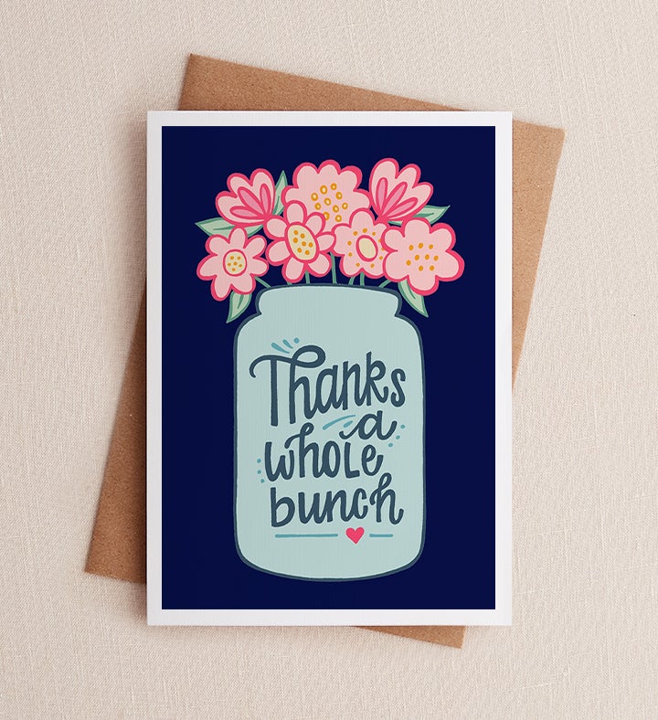 Thanks A Bunch Thank You Greeting Card