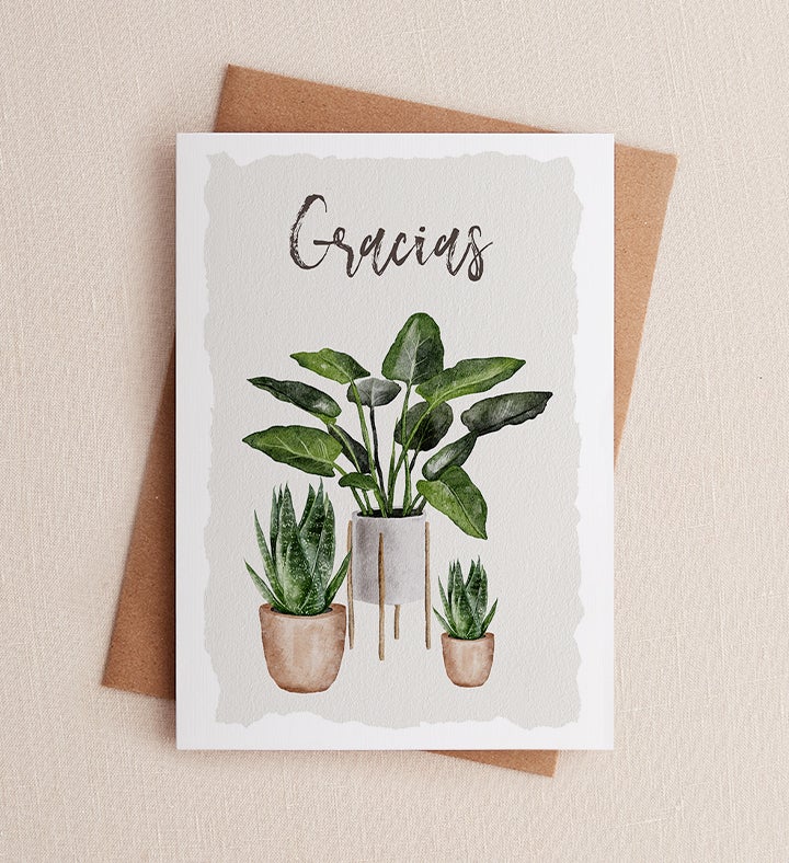 Gracias Floral Thank You Greeting Card