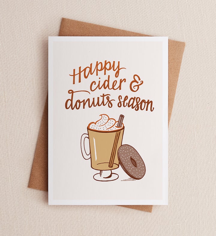 Cider & Donuts Fall Greeting Card