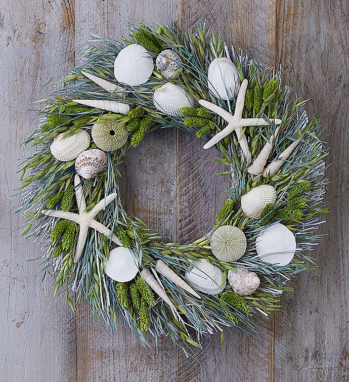 Preserved Seaside Wreath 16&quot;