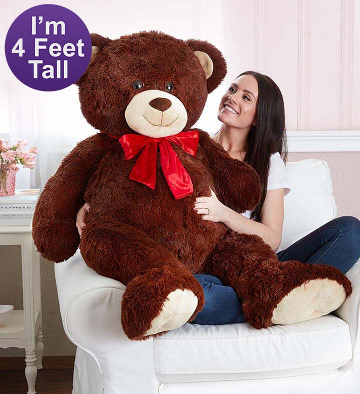 Get Well Soon Teddy Bear Boxers Flower Plush Stuffed Animal 11" Toy  Brown