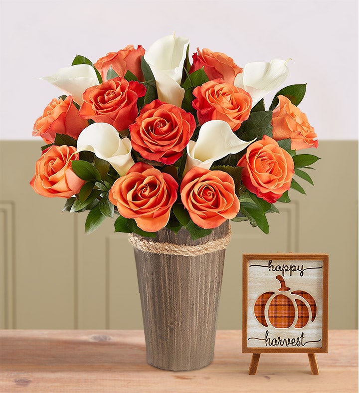 Autumn Rose & Calla Lily Bouquet