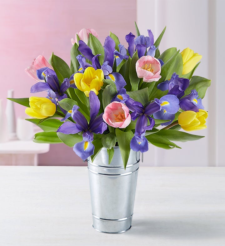 Fanciful Spring Tulip & Iris | 1800Flowers.com - 90786