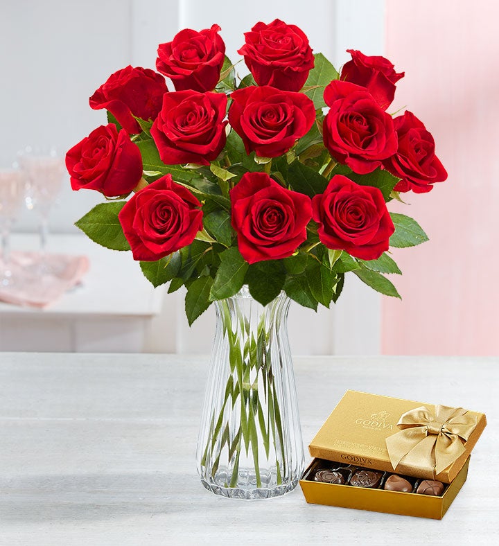 One Dozen Assorted Roses | 1800Flowers.com - 90925