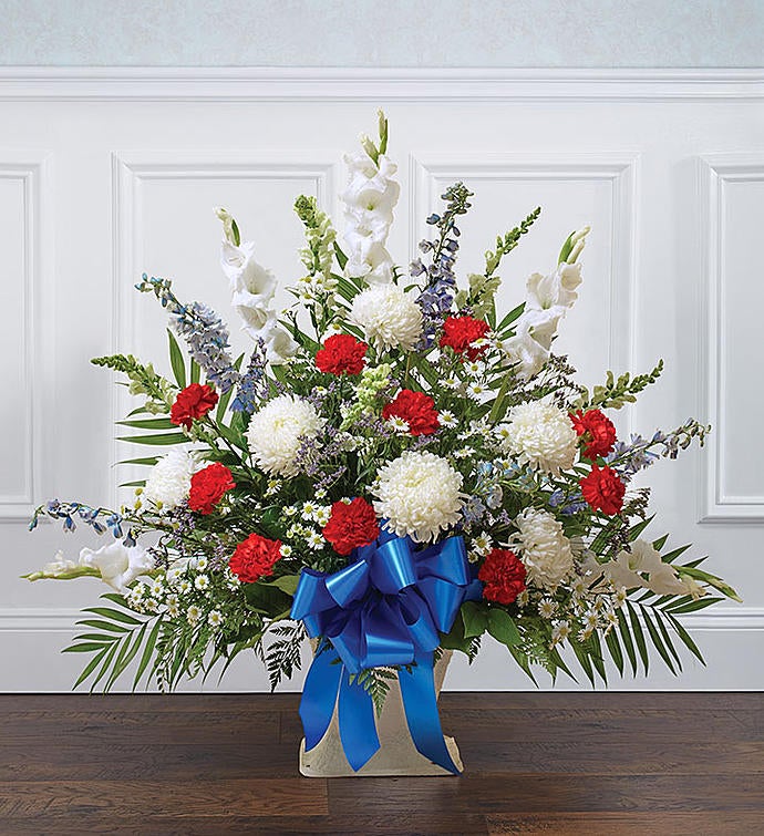 Patriotic  Tribute Floor Basket Arrangement