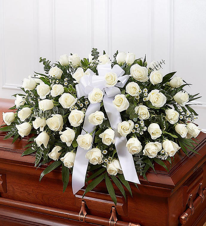 Caskets With Flowers