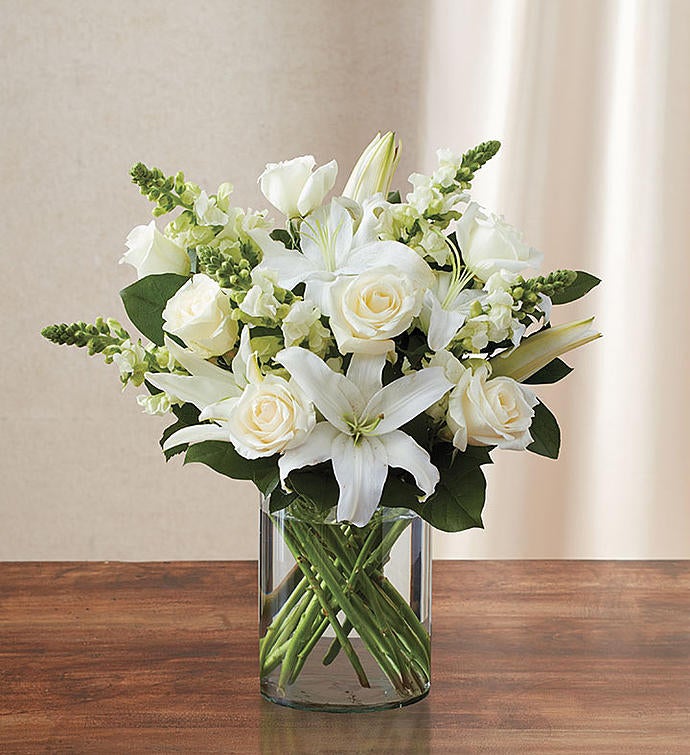 Classic All White Arrangement™  for Sympathy