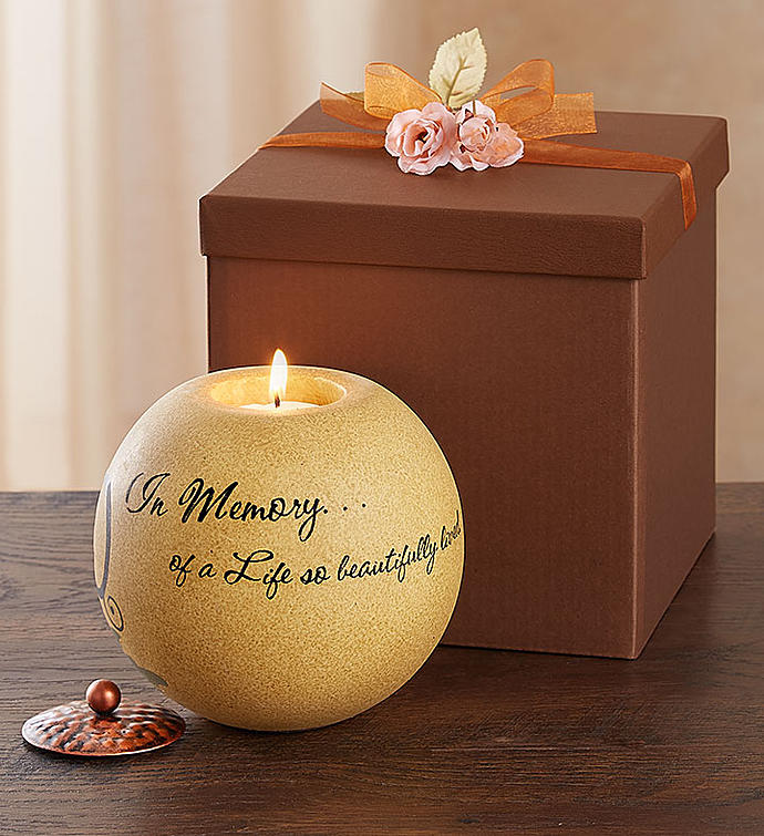BANBERRY DESIGNS Loving Memory Bereavement Memorial Candle Holder 
