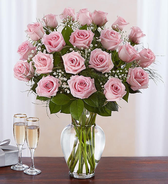 Ultimate Elegance Long Stem Pink Roses 1800flowers Com 98713