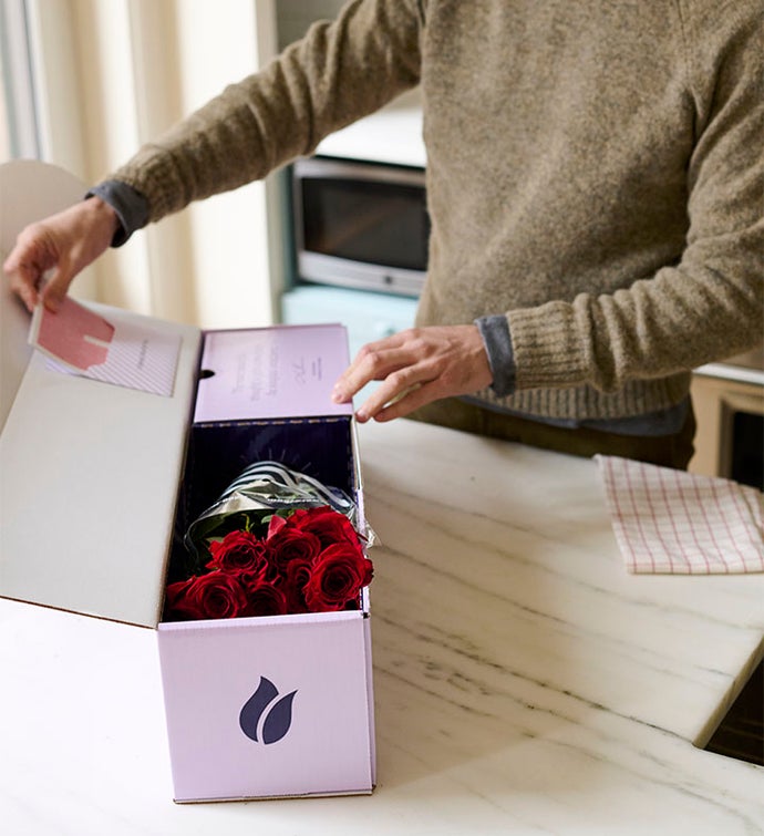 Two Dozen Red Roses with Luxury Posh™ Vase