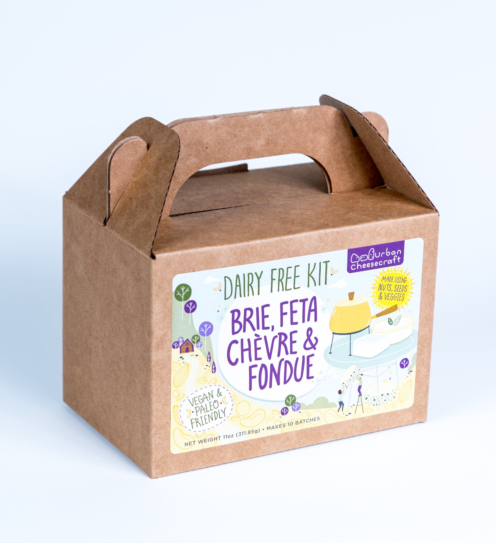 Dairyfree Brie, Feta, Chevre & Fondue Cheese Kit