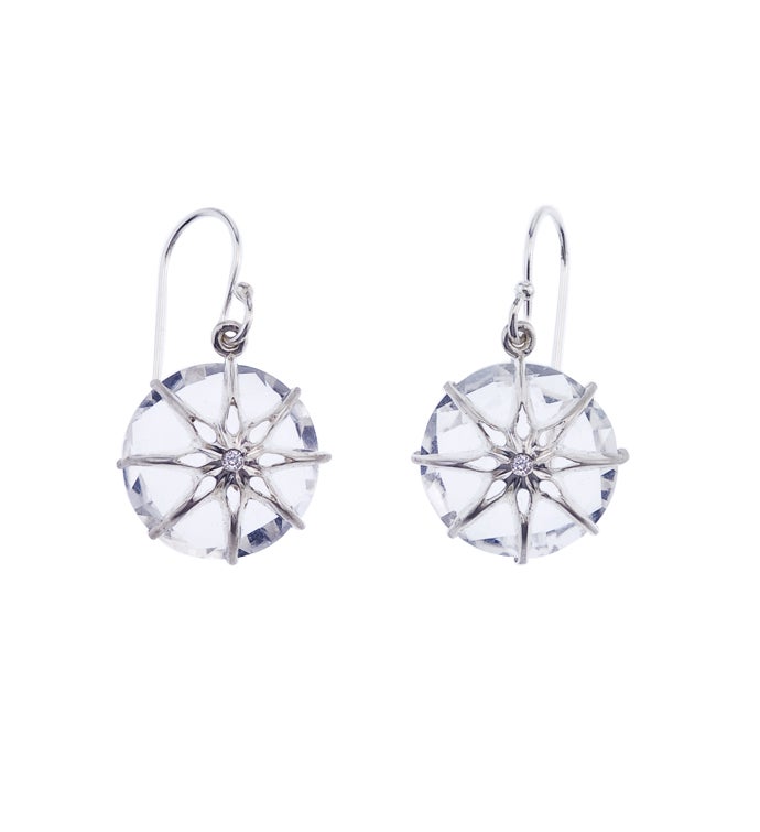 Shining Star Crystal Quartz Earrings