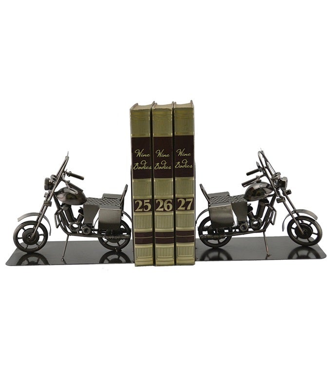 Motorcycle Bookends  Pair