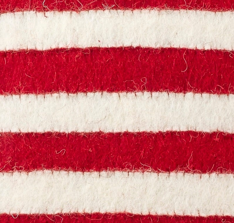 Handmade American Flag  Pillow In Hand Felted Wool